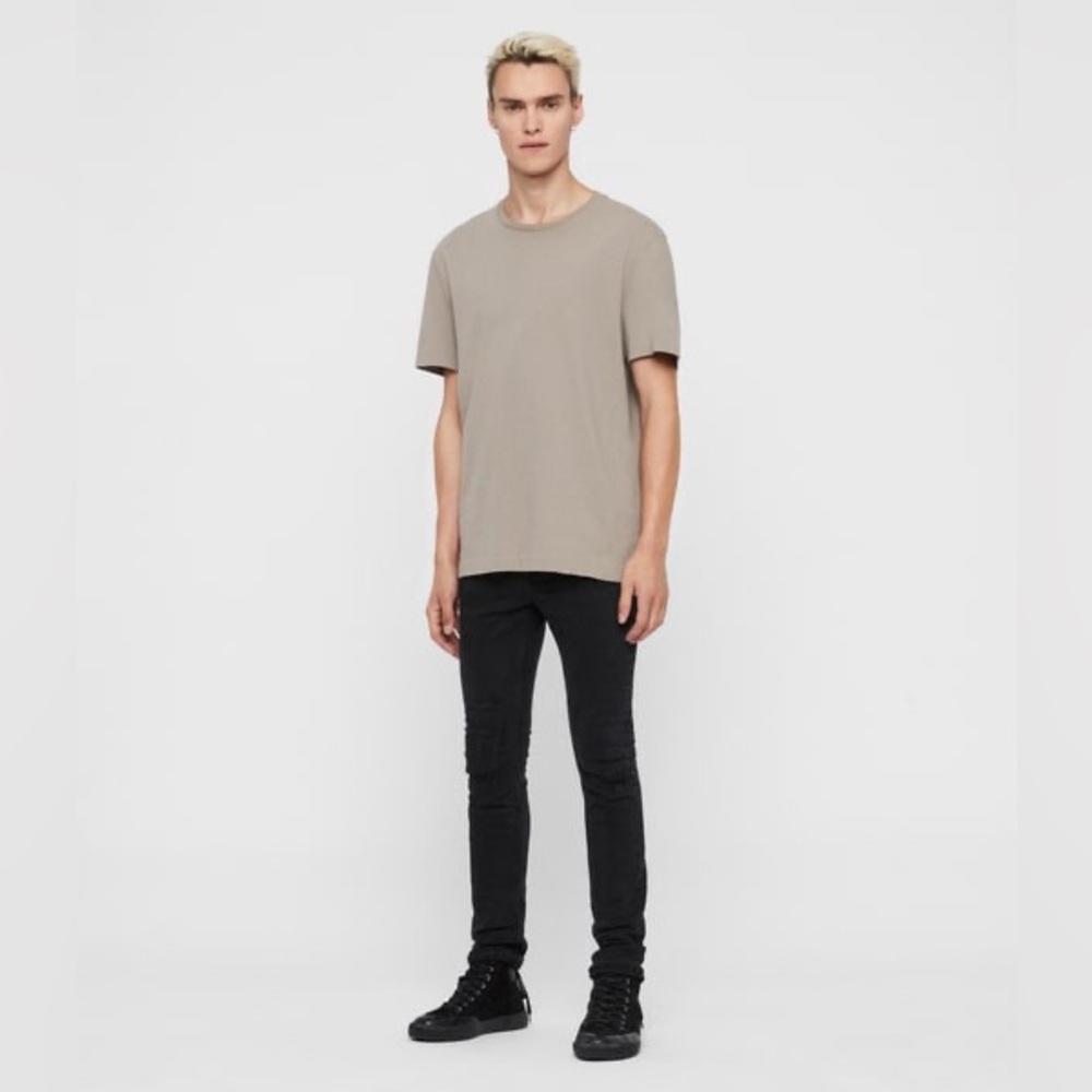 AllSaints‎ Cigarette Jeans Slim Fit Dark Wash Distress ME033R Mens Size 32x30